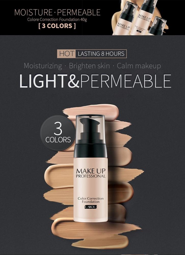 LAIKOU Beauty Makeup Brightening Whitening foundation Color Correction Natual concealer